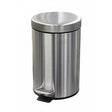 3L Round Stainless Steel Pedal Bin - Cafe Supply