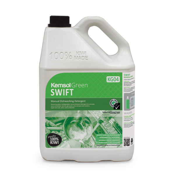 Kemsol Swift Green Dishwash Liquid 5L - Cafe Supply