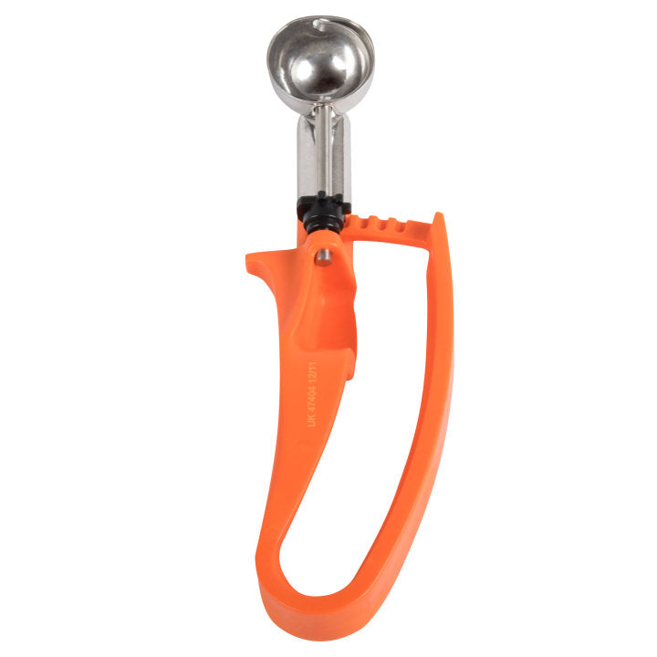 ⅓-ounce disher with orange squeeze handle - Cafe Supply