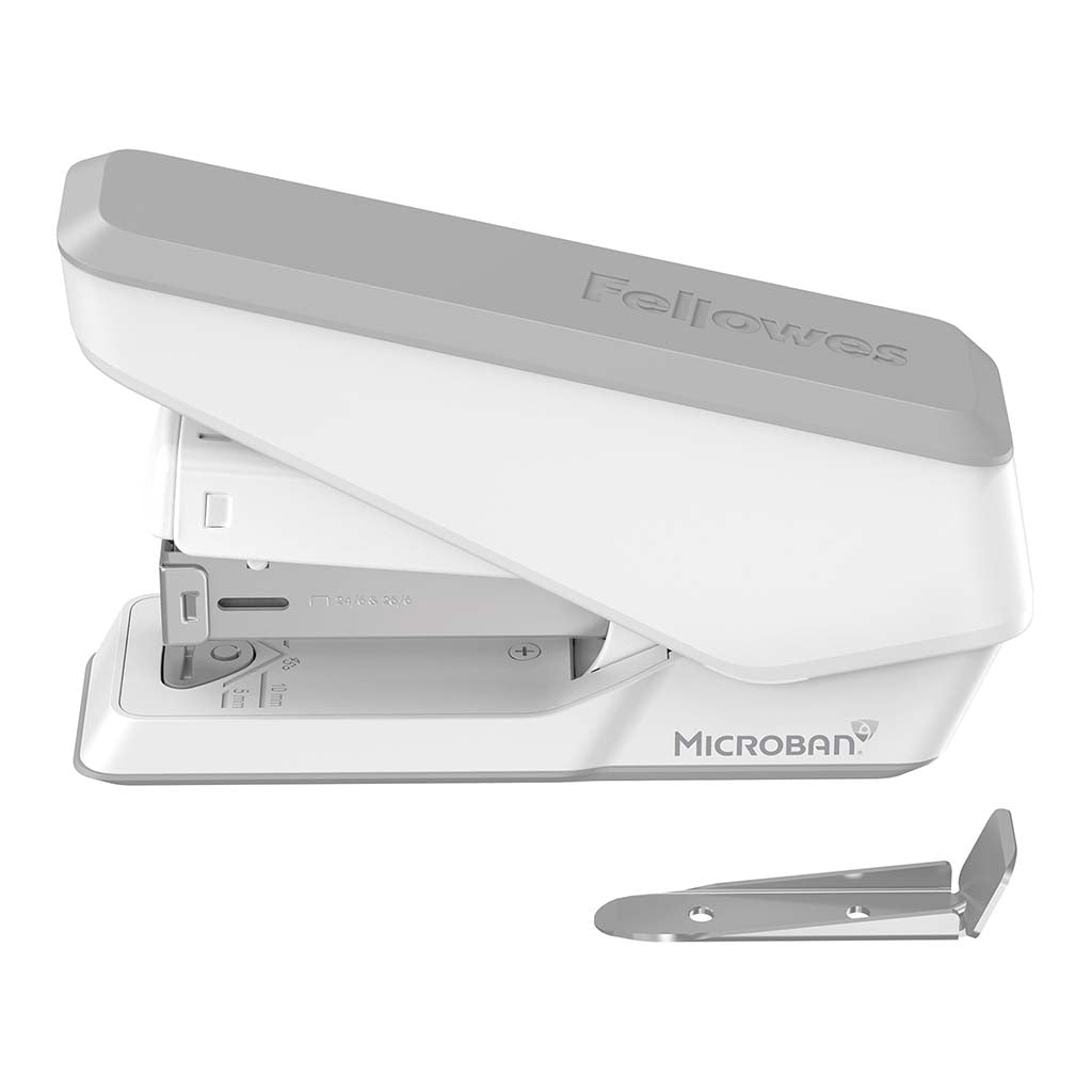 Fellowes LX840 EasyPress Half Strip Stapler White - Cafe Supply