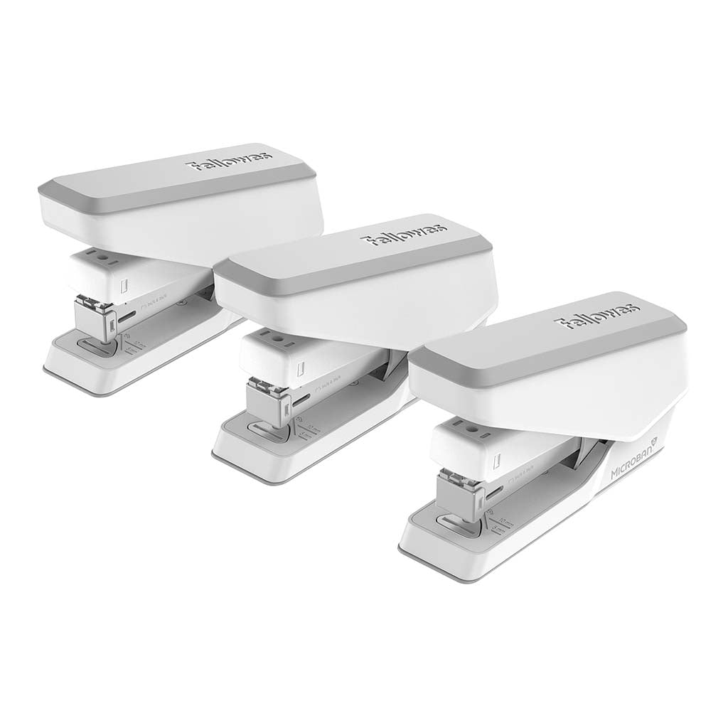 Fellowes LX840 EasyPress Half Strip Stapler White - Cafe Supply