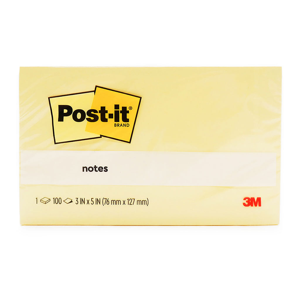 Post-it Notes 655-Y 76x127mm Yellow 100sh - Cafe Supply