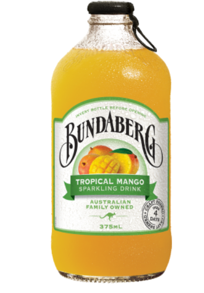Bundaberg Tropical Mango Sparkling Drink 375ml - Cafe Supply