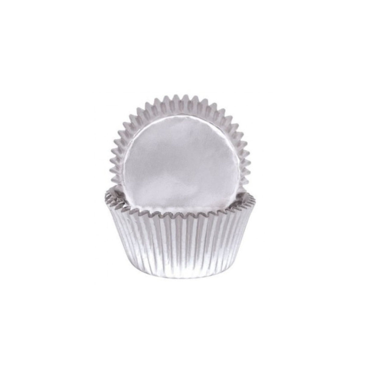 Foil Silver Baking Cups 55x35mm (500) - Cafe Supply
