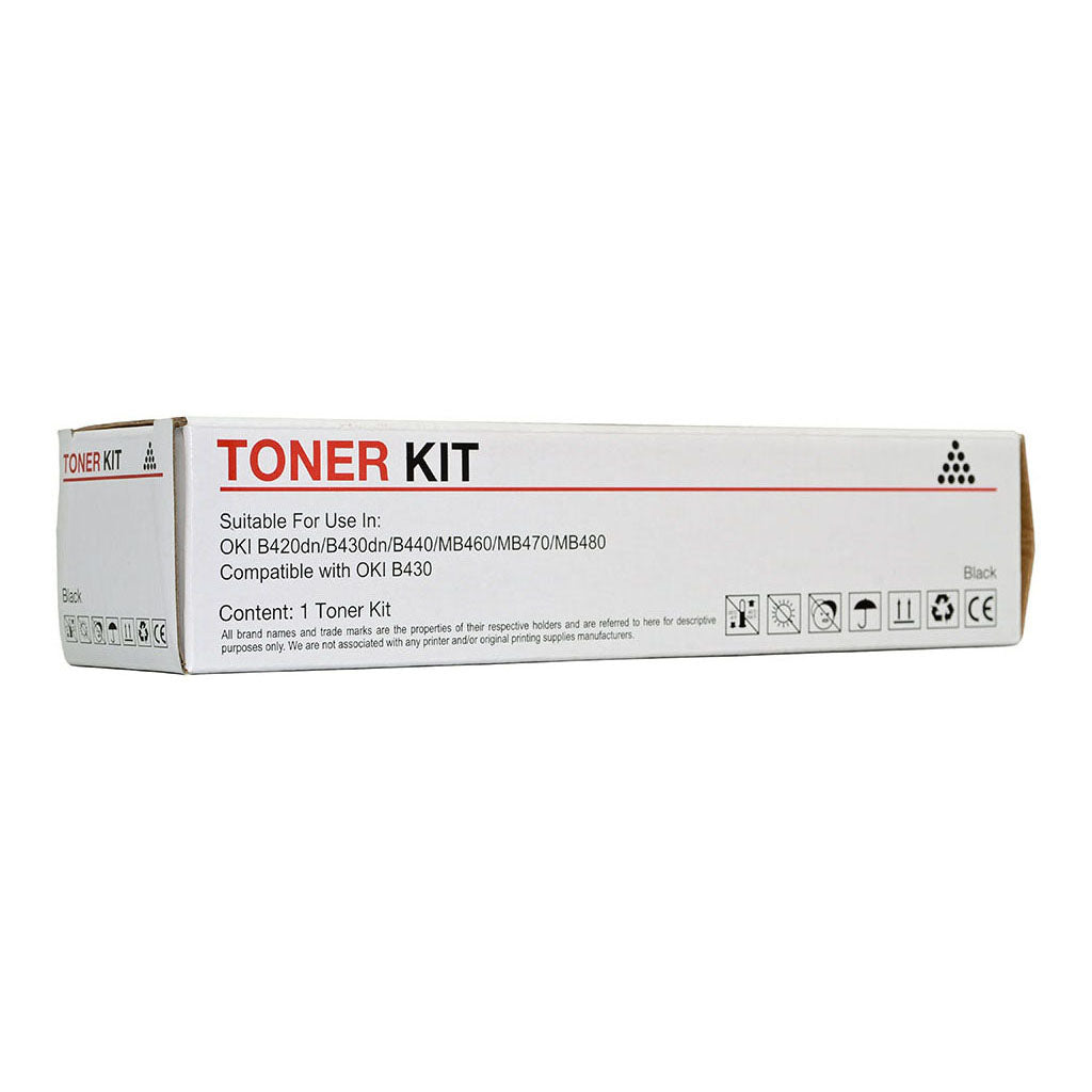 Icon Compatible OKI B420 B430 B440 B460 B470 B480 Black Toner Cartridge - Cafe Supply
