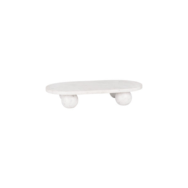 Chef Inox Serve White Marble Oval Platter 60x260x85mm - Cafe Supply