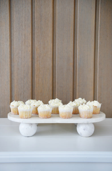 Chef Inox Serve White Marble Oval Platter 60x260x85mm - Cafe Supply