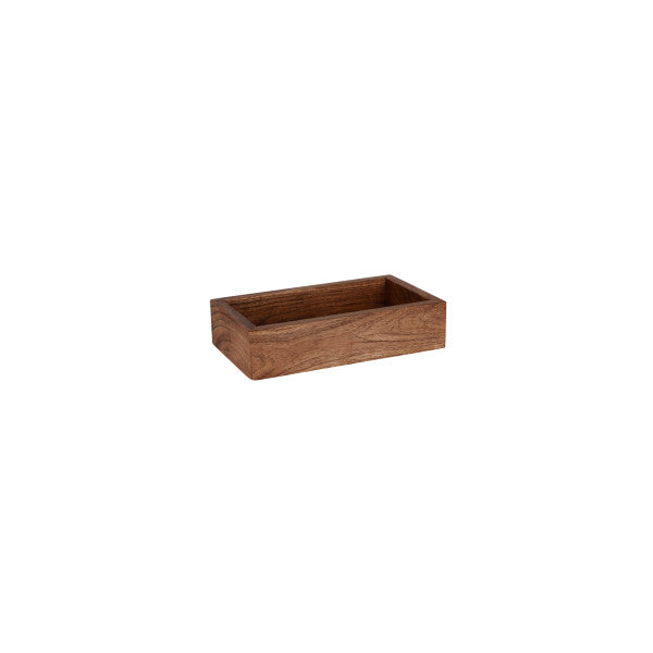 Chef Inox Serve Natural Acacia Table Display Box 260x150x60mm - Cafe Supply