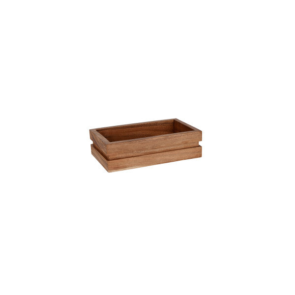 Chef Inox Serve Natural Acacia Display Tray GN 1/4 265x162x75mm - Cafe Supply