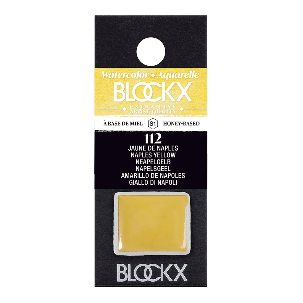 BLOCKX Watercolour Half Pan S1 112 Naples Yellow - Cafe Supply