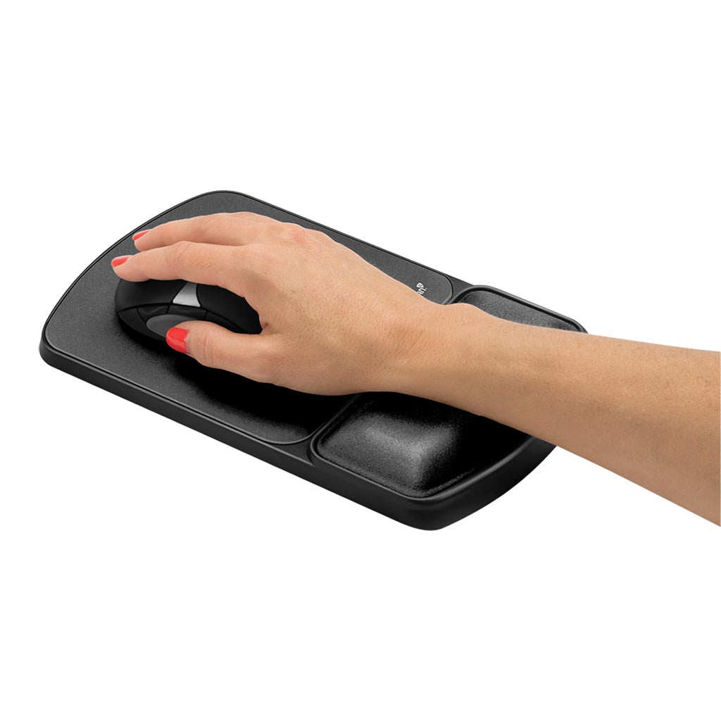 Fellowes Gel Lycra Mouse Pad with Wrist Rest Graphite - Cafe Supply