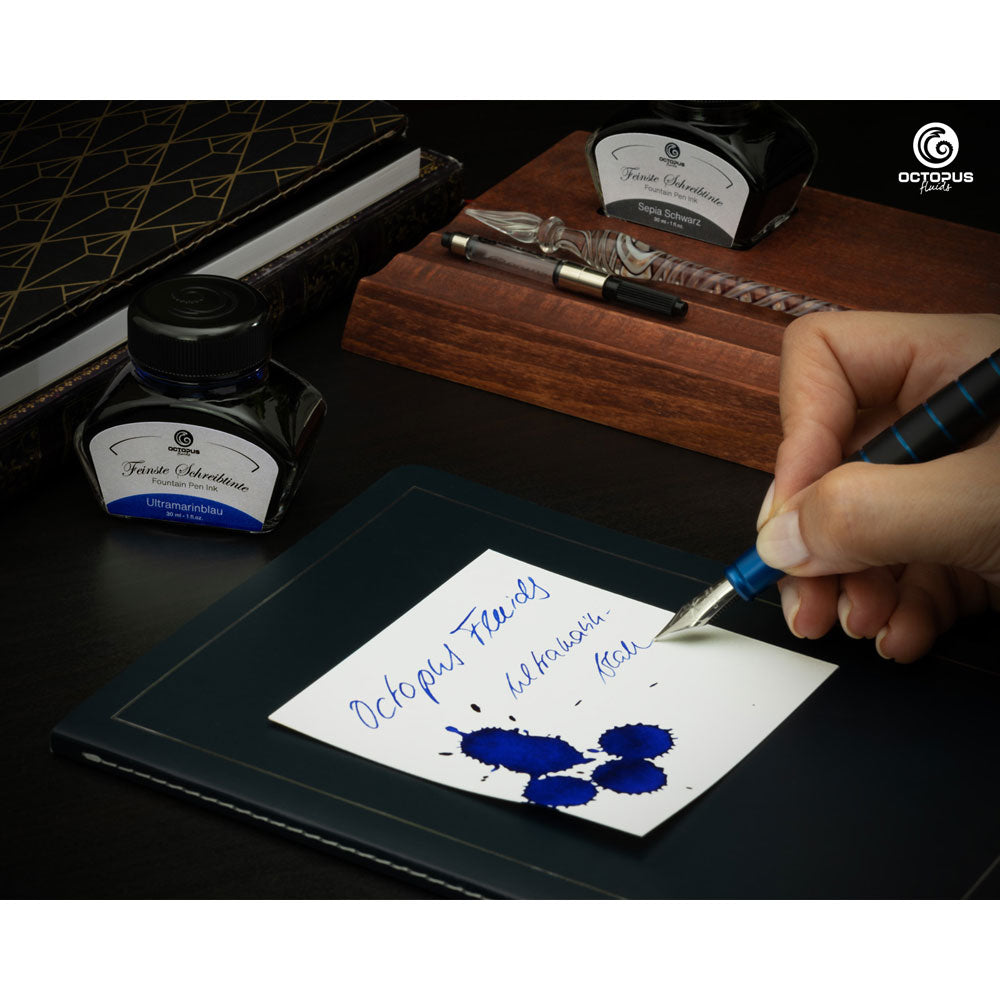 Octopus Fluids Fountain Pen Ink Ultramarine Blue (Ultramarinblau) 30ml - Cafe Supply