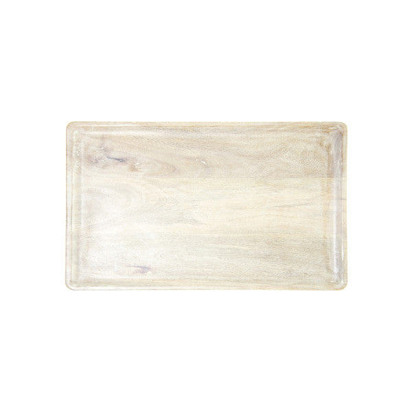 Chef Inox Mangowood Rectangular Serving Board White 430x250x15mm - Cafe Supply
