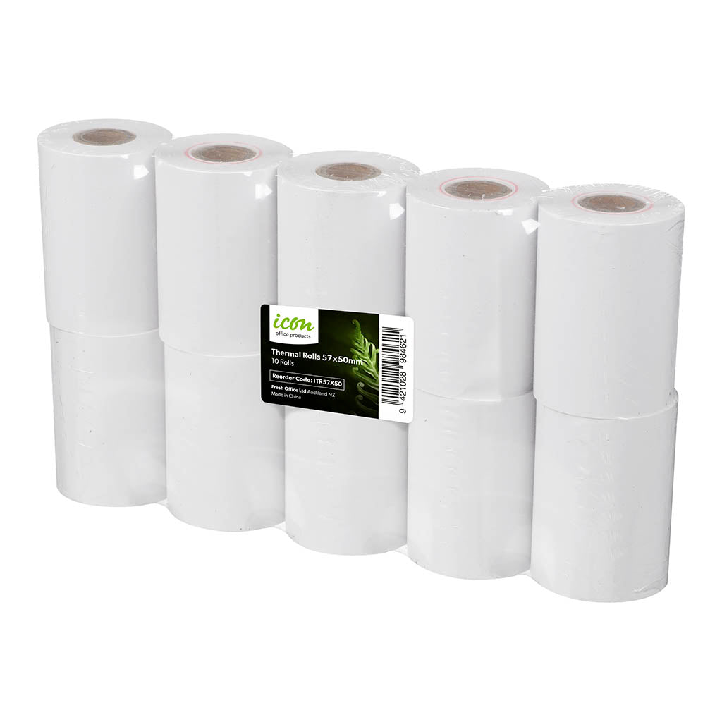 Icon Thermal Roll BPA Free 57x50mm, Pack of 10 - Cafe Supply