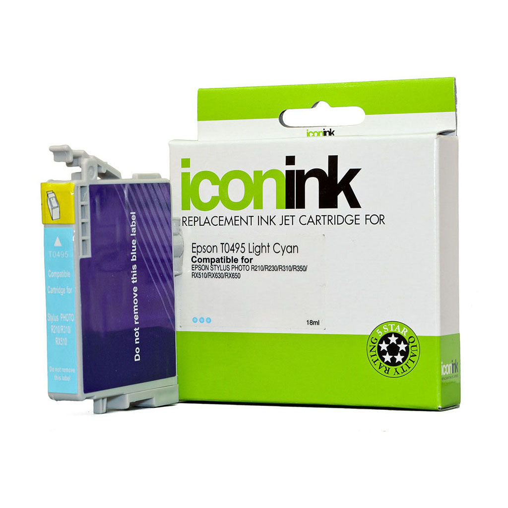 Icon Compatible Epson T0495 Light Cyan Ink Cartridge - Cafe Supply