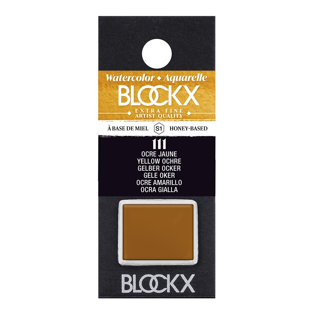 BLOCKX Watercolour Half Pan S1 111 Yellow Ochre - Cafe Supply