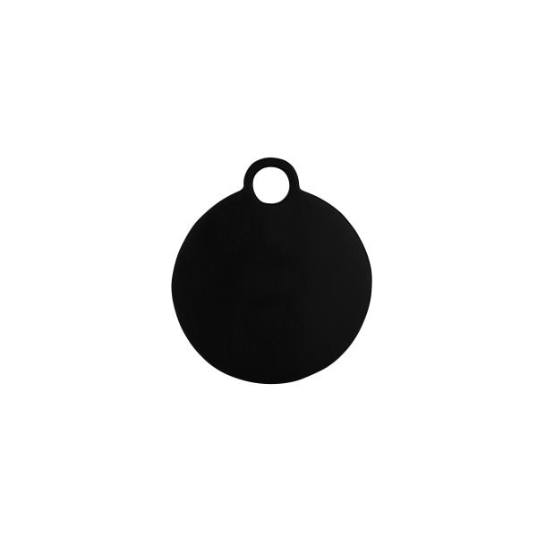 Chef Inox Serve Black Acacia Round Board with Loop Handle 405x355x25mm - Cafe Supply