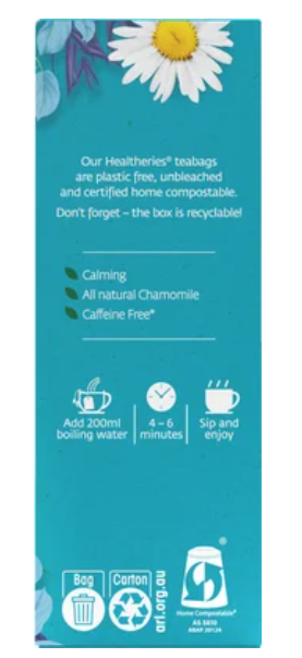 Healtheries Chamomile Tea Bags 20pk - Cafe Supply