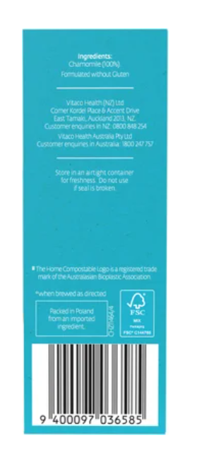 Healtheries Chamomile Tea Bags 20pk - Cafe Supply