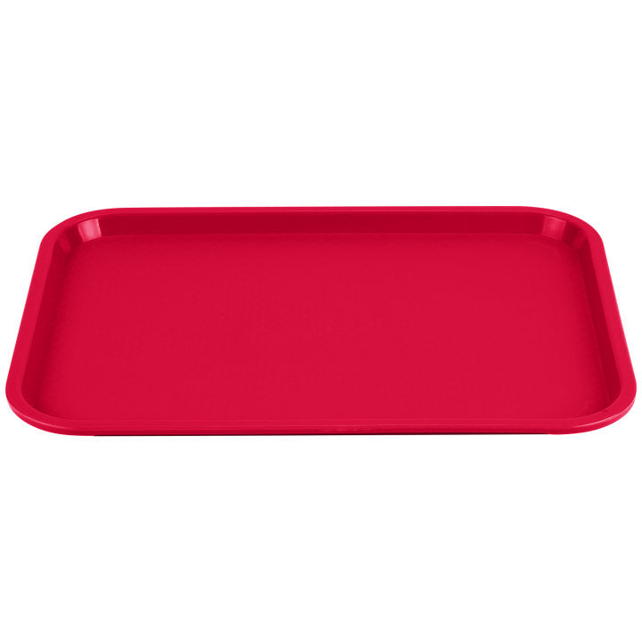 14" x 18" polypropylene fast-food tray in red - Cafe Supply
