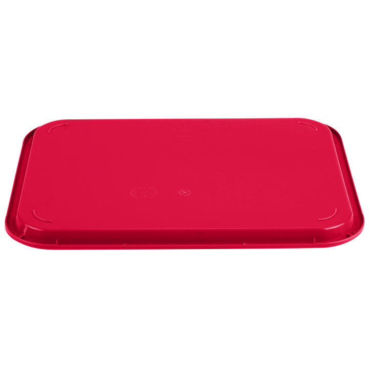 14" x 18" polypropylene fast-food tray in red - Cafe Supply