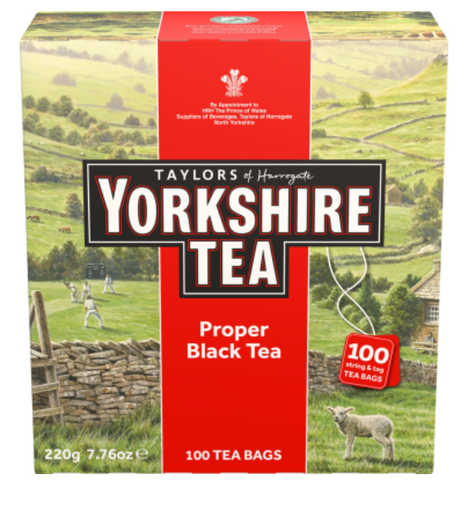 Taylors Yorkshire Proper Black Tea Bags 100pk - Cafe Supply