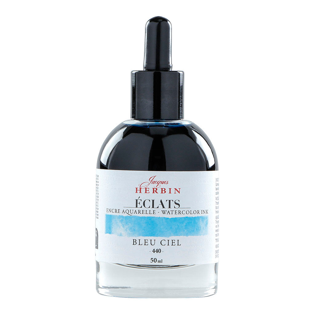 Jacques Herbin Eclats Watercolour Ink 440 Sky Blue 50ml - Cafe Supply