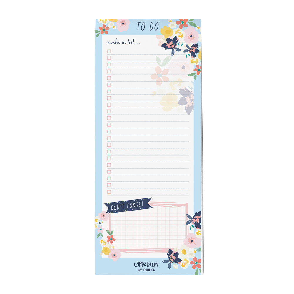 Pukka Carpe Diem Magnetic To Do List Dtizy Floral - Cafe Supply