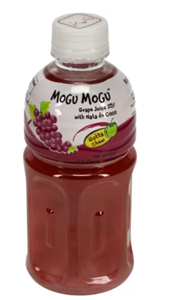 Mogu Mogu Grape Flavour Juice With Nate De Coco 320ml - Cafe Supply