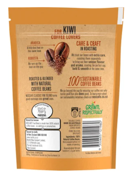 Nescafe Classic Fine Blend Instant Coffee 100g - Cafe Supply