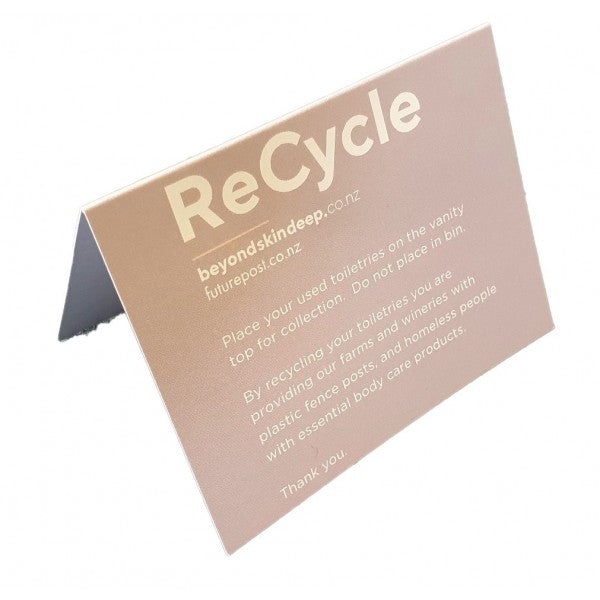 BSD ACRYLIC Guest Tent Sign - Toiletries - Cafe Supply