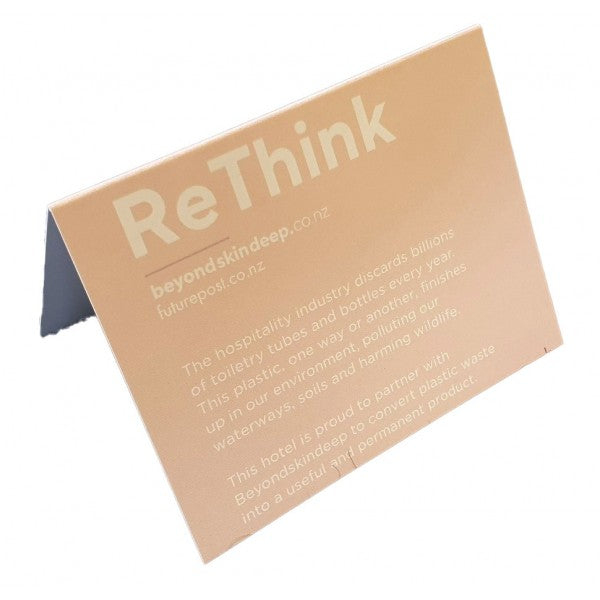 BSD ACRYLIC Guest Tent Sign - Toiletries - Cafe Supply