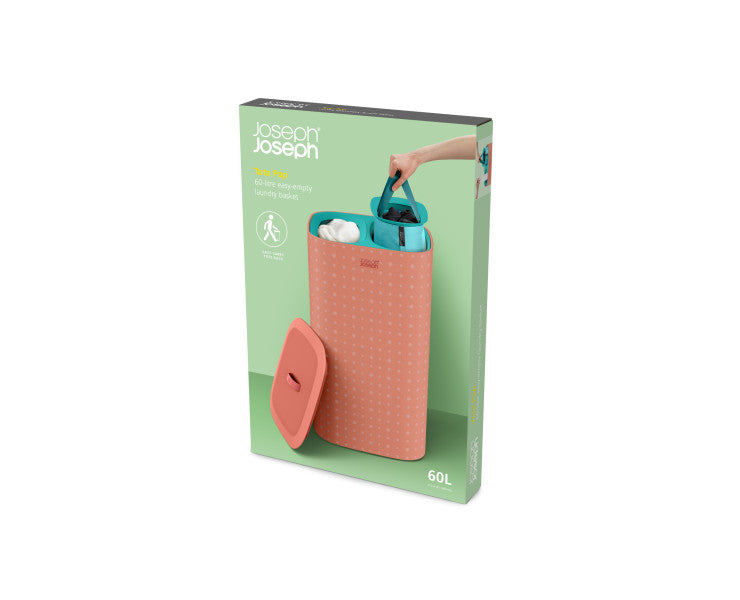 Joseph Joseph Tota Pop 60L Laundry Separation Basket - Coral - Cafe Supply