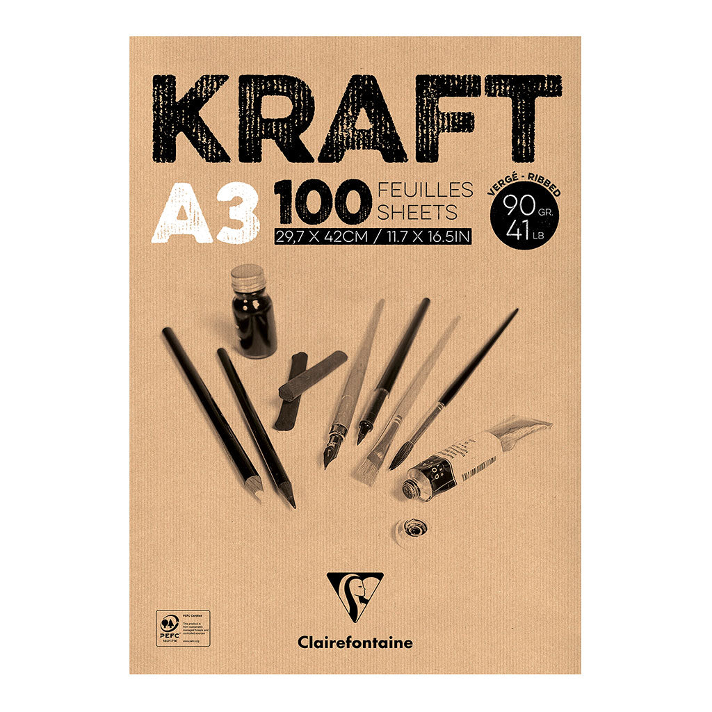 Clairefontaine Kraft Pad A3 100sh - Cafe Supply