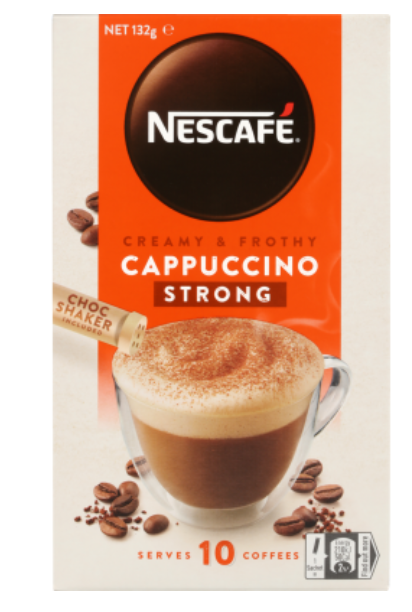 Nescafe Cappuccino Strong Coffee Sachets 10pk - Cafe Supply
