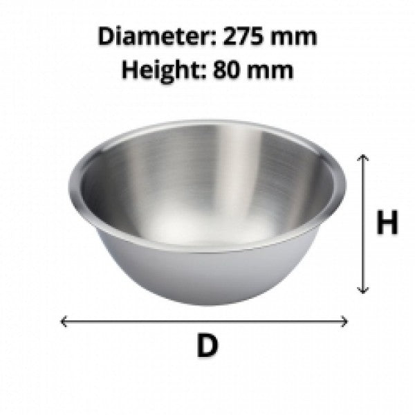 Deluxe Stainless Steel Mixing Bowl 3L - Cafe Supply