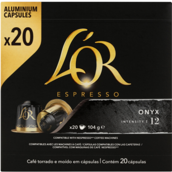 L'OR Espresso Onyx Intensity 12 Coffee Capsules 20pk - Cafe Supply