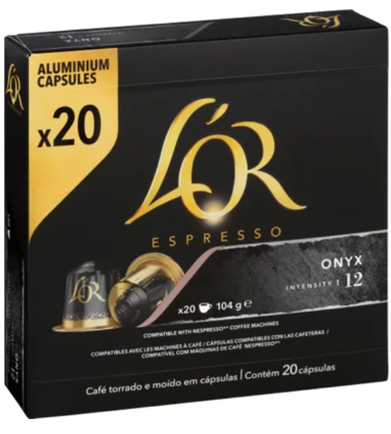 L'OR Espresso Onyx Intensity 12 Coffee Capsules 20pk - Cafe Supply