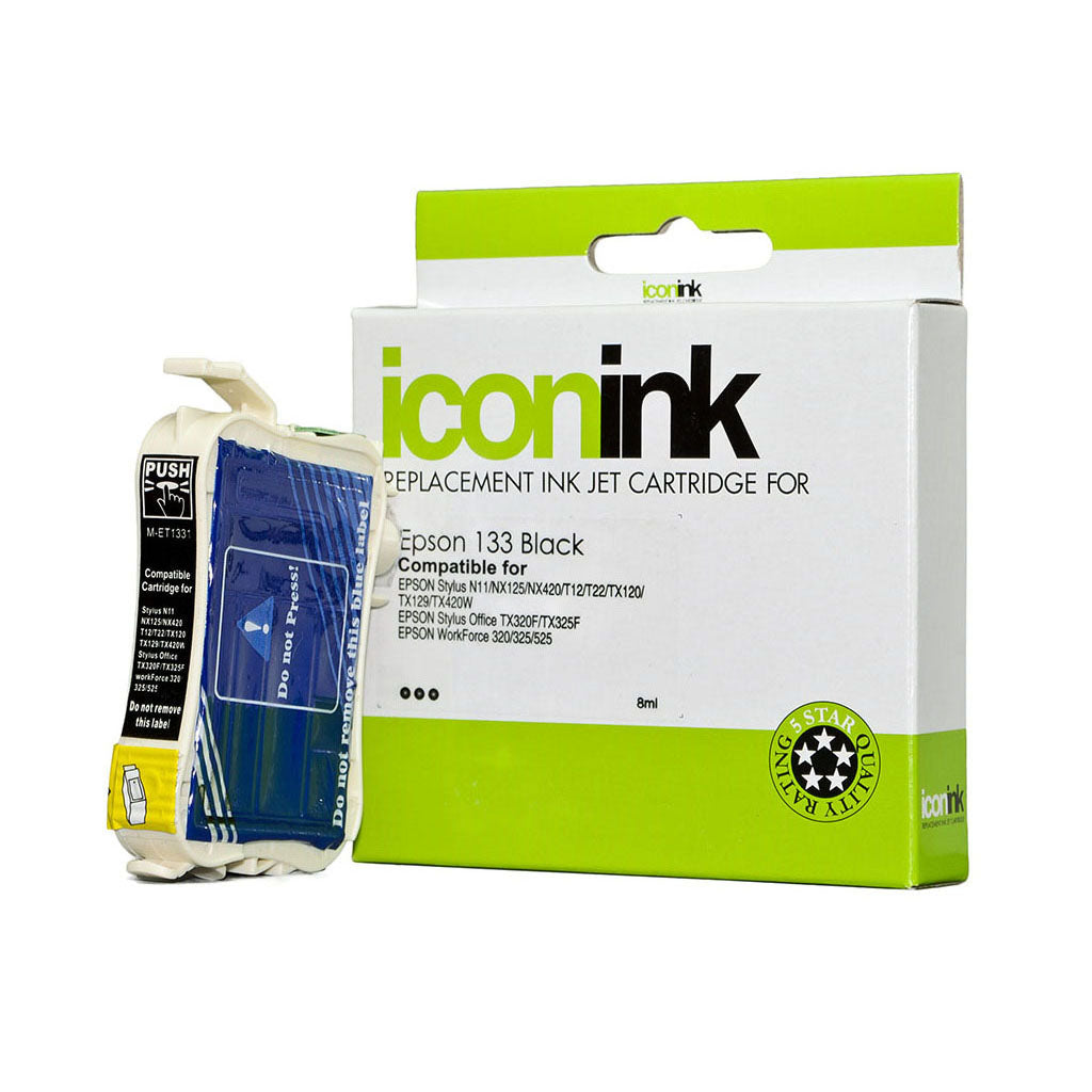 Icon Compatible Epson 133 Black Ink Cartridge - Cafe Supply