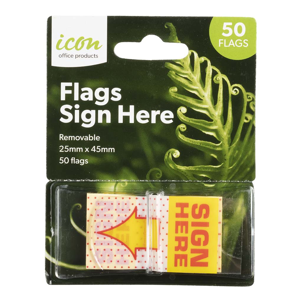 Icon Pop-up Flags Sign Here - Cafe Supply