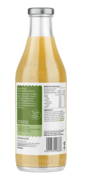 Barker's NZ Lime With Elderflower Pressed Fruit Syrup 710ml - Cafe Supply