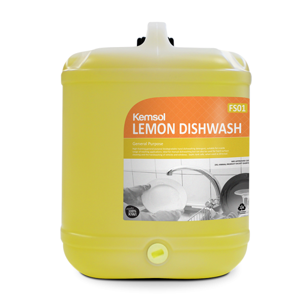 Kemsol Lemon Hand Dishwash Detergent 20L - Cafe Supply