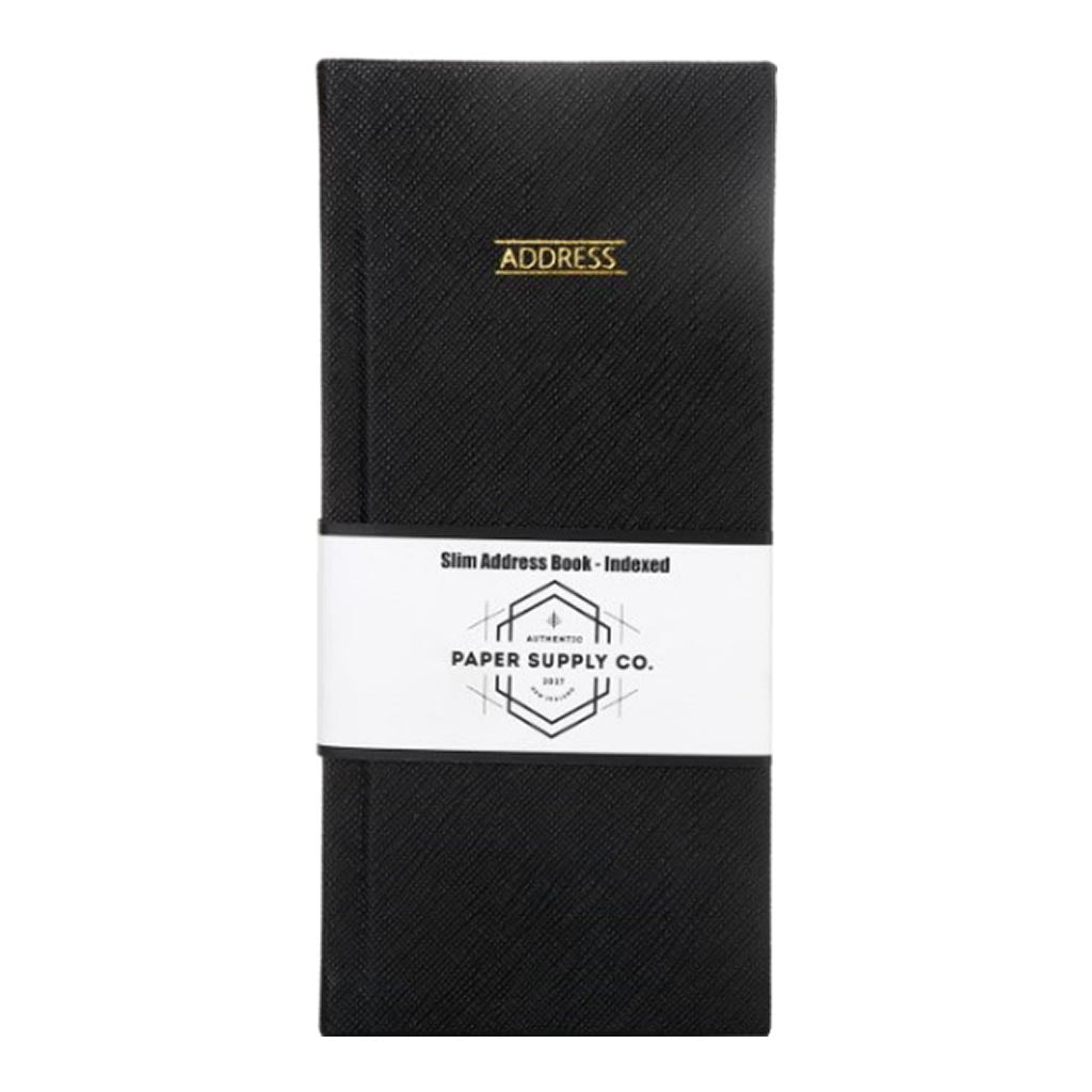 OSC Citta Address Book Slimline Black - Cafe Supply
