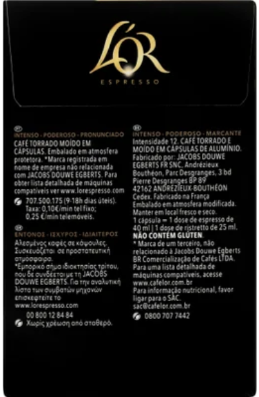 L'OR Espresso Onyx Intensity 12 Coffee Capsules 40pk - Cafe Supply