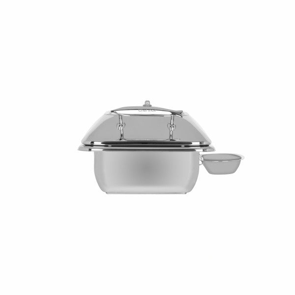 Chef Inox Deluxe Chafer Rectangular 1/2 Size with Glass Lid & Side Dish - Cafe Supply