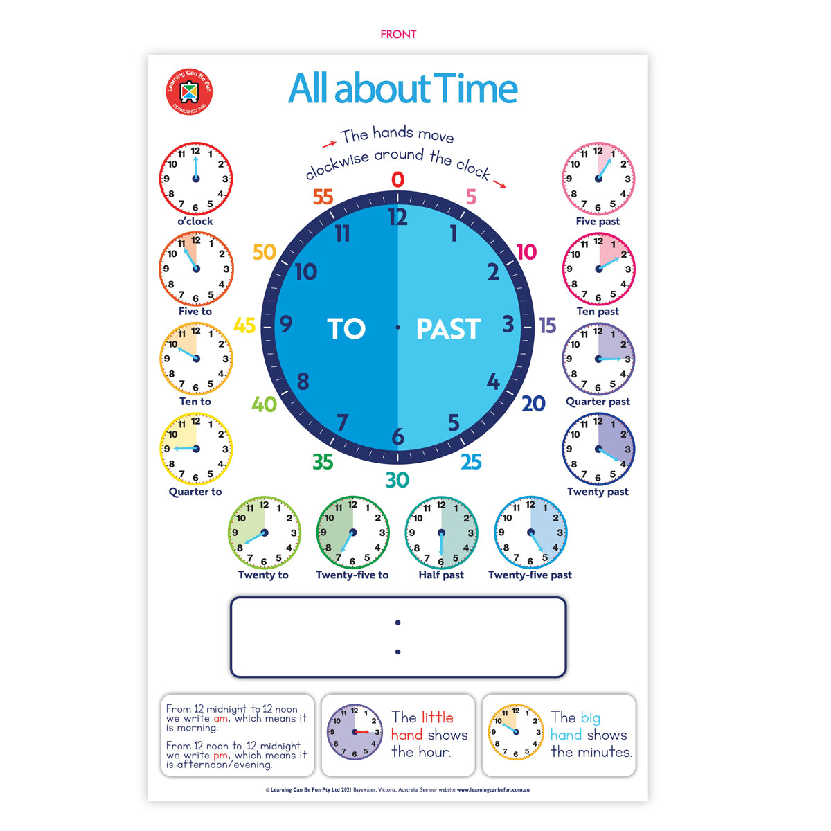 LCBF Wall Chart All About Time Poster - Cafe Supply