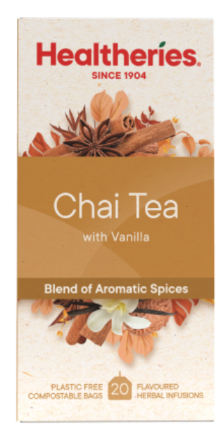 Healtheries Vanilla Chai Tea Bags 20pk - Cafe Supply