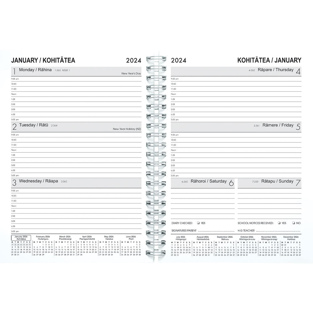 Collins Students A53 Week to View Diary Spiral Even Year - Cafe Supply