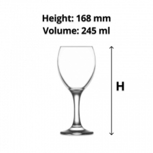 LAV Empire Wine Glass 245ml (24) - Cafe Supply