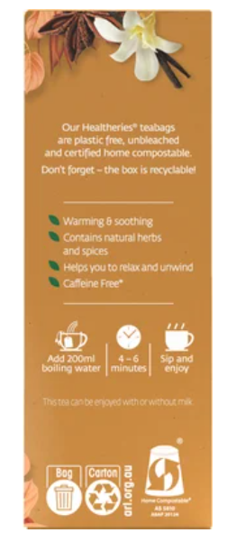 Healtheries Vanilla Chai Tea Bags 20pk - Cafe Supply